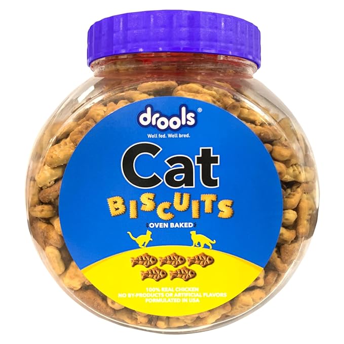 Drools Cat Treat Biscuits Real Chicken Flavor 400g Jar